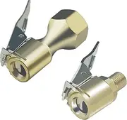 SYSDTTD Heavy Duty Brass Air Chuck with Clip-On Lock, Quick Connect Tire Inflator
