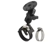 RAM Roll Bar Strap Clamp Mount with Short Arm & AMPS Round Base