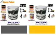 Volvo Digger Grey 2no. & Yellow 1no. Excavator Endurance Enamel Paint Litre Tins