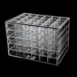 現貨🔥120格5層分格飾品盒美甲飾品收納盒大容量透明亞克力壓克力抽屜式飾品盒首飾盒可拆卸桌面整理盒單層單格美甲工具箱FJ
