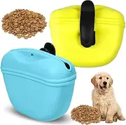 Proxima Direct Dog Training Pouch with Magnet,Silicone Portable Multi-Purpose Dog Treat Pouch with Clip (Blue+Yellow)