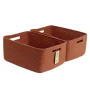 MiniArk Large Storage Baskets for Shelves Closet Organizers Bins for Clothes ...