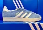 Adidas Men's Gazelle Shoes Core Light Blue Suede IF9653 NEW IN BOX