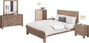 5 Pieces Queen Size Bedroom Suite