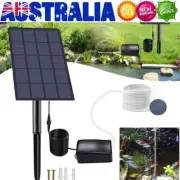 Solar Powered Air Pump Oxygen Oxygenator Aerator Outdoor Pond Fish Tank Pump Set
