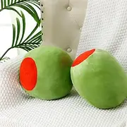 Decorative Cute Fruit Plush Pillow Kawaii Hugging Plushies Gift Soft Novelty Pillow Toy Cherry Blueberry Olive Tomato Peach Shaped Cushion Seat Decor for Kids Girl Home (Olive)