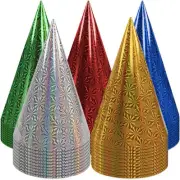Rocutus Birthday Party Hats,50 Pack Rainbow Birthday Party Hats,Birthday Party C