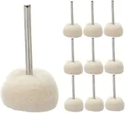 JEWEDECO Practical Wool Grinding Wheels 10pcs Set Watch Jewelry Polishing Wheel Brush