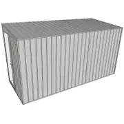 Build-a-Shed 1.5 x 3.7 x 2m Single Sliding Door Skillion Shed - Zinc