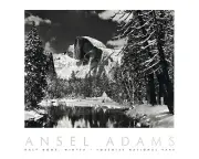 Half Dome, Merced River, Winter, by Ansel Adams Print 30x24