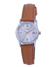 Casio Silver Dial Analog Quartz LTP-V002L-7B3 Splash-Resist Womens Ladies Watch