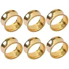 6 Pcs Napkin Rings Set Dining Table Setting Bridal Napkins Rings Glossy9541