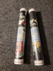 Vanderbilt Estates Wallpaper Border White Floral 18 inch Lot of 2 New L4