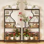 1~2x Industrial 5Tiers Plants Shelf Display Unit Rustic Bookcase Storage Cabinet