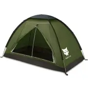 Backpacking Tent for One 1 to 2 Single Layer for 1 to 2 Persons Army Green