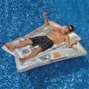 Money Mat Ben Franklin Giant Pool Float Raft Swimline 90523 Beach Inflatable