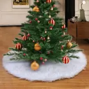 Christmas Tree Skirt, 36 Inch White Soft Faux Fur Tree Skirts Plush 36in