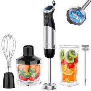 12 Speed Immersion Blender with Turbo Boost 5 in 1 Chopper Beaker Whisk