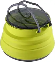 Cook Pot, Silicone Coffee Pot, 6.3x6.3x1.57 Inches Large Capacity Lightweight Kettle, Heat Resistant Design, 1.2l Water Boil Gear for Camping Hiking Outdoor Cooking