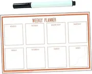 FIXOSHEE 1Set Weekly Planner Whiteboard for Reusable Drawing Board with Marker for Teaching and Early Education for Home and Classroom Use