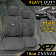 Holden Colorado RC XP7 Heavy Duty Canvas 2x Front Seat Covers (Made to Order)