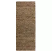 Hand Knotted Sumak Jute Eco-friendly Runner Area Rug Solid Light Brown BBH Homes