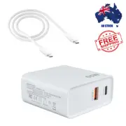 65W GaN Charger QC 3.0 PD Fast Adapter USB-C Type-C Plug For MacBook Laptop iPad