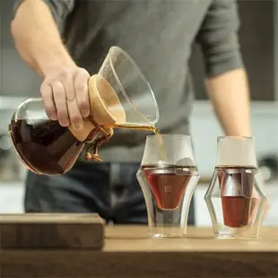 加拿大KRUVE EQ雙層玻璃咖啡杯聞香手沖品鑒意式濃縮寬窄口分享壺