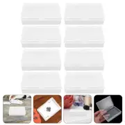 8 Pcs Playing Game Cards Transparent Storage Box for Holder Clear Case