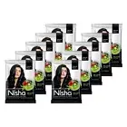 Nisha Black Hair Color Dye 10gm Natural Black Color Hair Henna (pack of 10) with