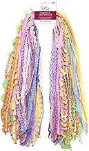 Craft Ribbons and Fabric Trim for Wrapping, Hair Bows, Sewing - Assorted Pastel Colors, Approx 30 Yd