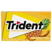 3 packs of Trident Pineapple Twist Sugarfree Gum 14 Piece per Pack