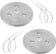 Pool Skimmer Zinc Anode Weight Plate, Anti-Electrolysis Sacrificial Anode, Keep Your Skimmer Basket in Place -for Salt System Swimming Pools Against Corrosion and Electrolysis, with Plastic Ties 2 Pcs