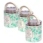 Set of 3 Plastic Tea Sugar Coffee Container 750 ml Tea and Sugar Container Set