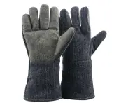 Heat Resistant Grill BBQ Gloves Forge Welding Glove - Grey