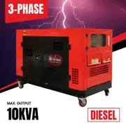 BBT 10KVA 3-Phase Diesel 23HP 2-Cylinder Silent Generator - 2-Year Warranty