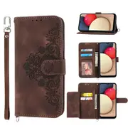 MCC For Samsung Galaxy S25+ Plus Wallet Case Cover Extra Card Slots w/ Strap S936 [Brown]