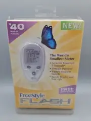FREESTYLE Flash Blood Glucose Meter Monitor Carry Case & Data Cable NEW Exp 2005
