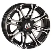 High Lifter by STI HL3 14x7 ATV/UTV Wheel - Gloss Black/Machined (4/156) - 4+3