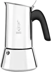 Bialetti Venus 1683 Espresso Maker for Induction, Steel, Silver, 0.4 L, 6 Cups