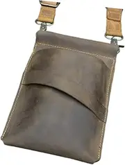 harayaa Hairdresser Scissor Bag Scissor Shears Holder Case Fanny Pack Barber Waist Bag Tool Bag for Salon Nurse Makeup Brushes Combs, Deep Brown