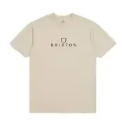Brixton "Alpha Thread" Short Sleeve Tee (Cream) Men's T-Shirt