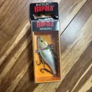 Rapala RNR-5 Rattle Lipless Bass Sinking Lure 3/8oz Plug SILVER GOLD 2”