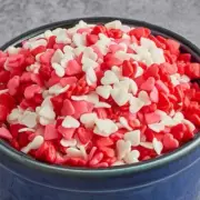 Multicolored Heart Sprinkles (4) 5 oz containers Free Shipping