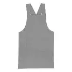 Cotton Linen Apron, Cross Back Aprons with Pockets for Women Men Cooking, Grey