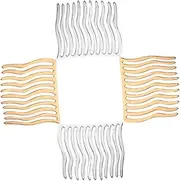 OSOLADY 4Pcs Flexible Hair Comb Metal French Hair Combs for Women Decorative Side Combs for Wedding Veils Special Occasions Durable Hair Accessories