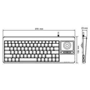 Perixx佩銳 銳鍵-514H PLUS USB有線軌跡球鍵盤