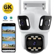 Outdoor Wireless Security IP Camera 6K HD Three Lens Auto Tracking PTZ Camera