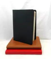 Graphic Image Notebook Refillable 9" Leather Cover Spiral Lined Pages BLACK