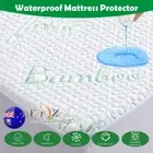 Hotel Bamboo Mattress Protector Waterproof Topper Cover Single Queen King Bed